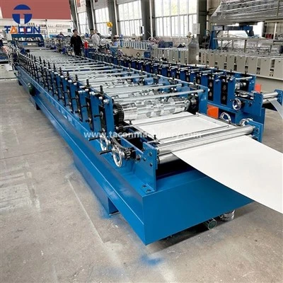 Máquina para fabricar chapas de telhado de metal
